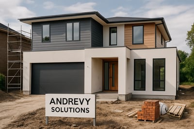 Modern home construction and renovation project by Andrevy Solutions