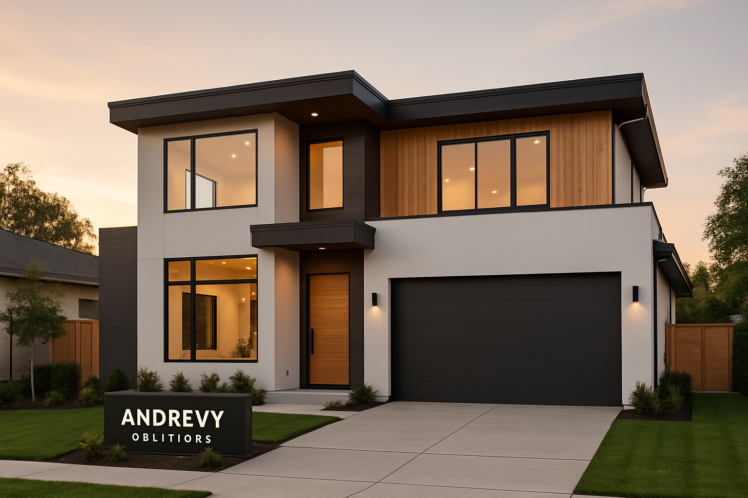 Modern new construction home built by Andrevy Solutions